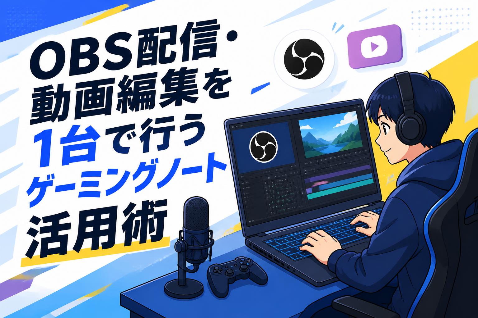 OBS配信・動画編集を1台で行うゲーミングノート活用術