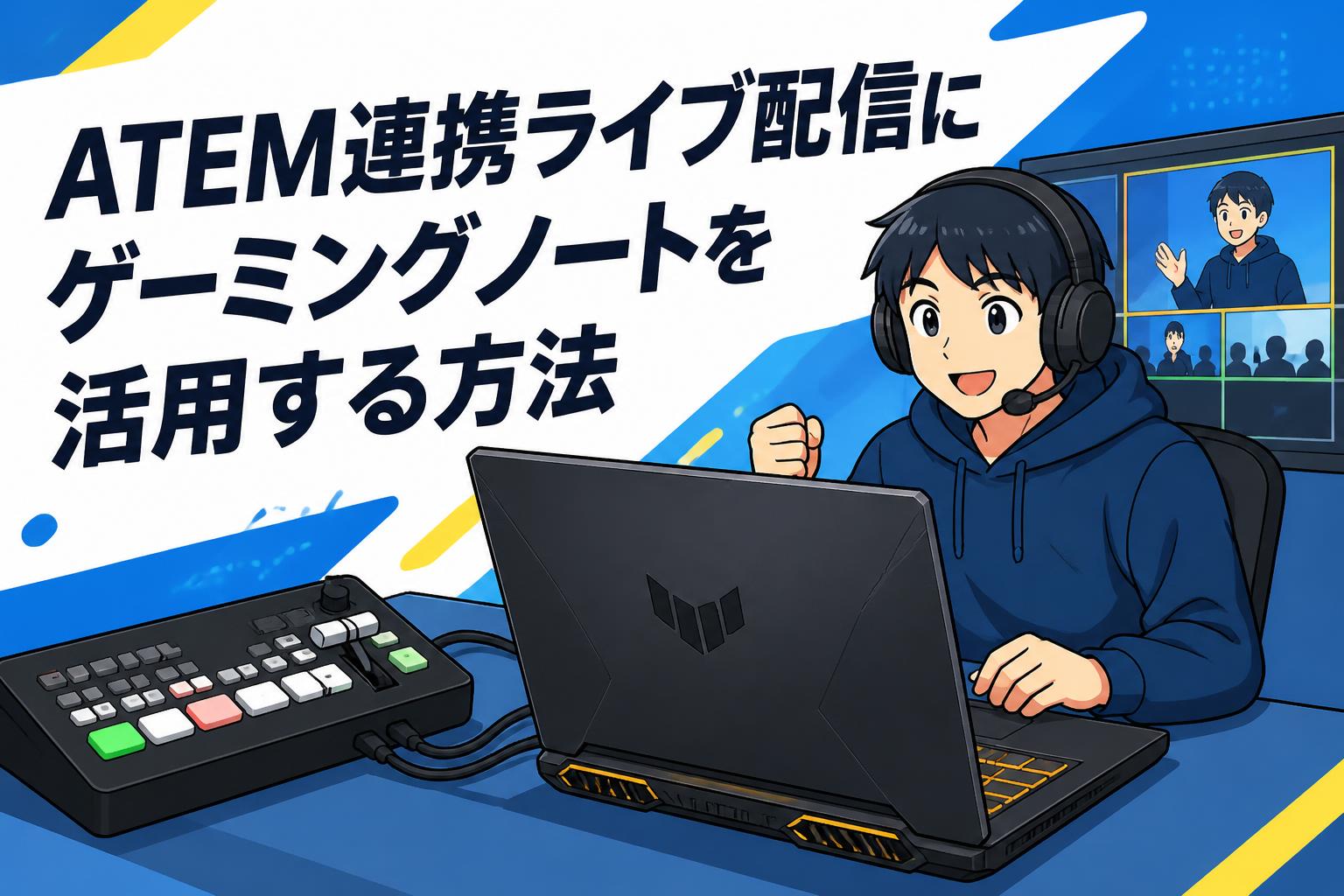 ATEM連携ライブ配信にゲーミングノートを活用する方法