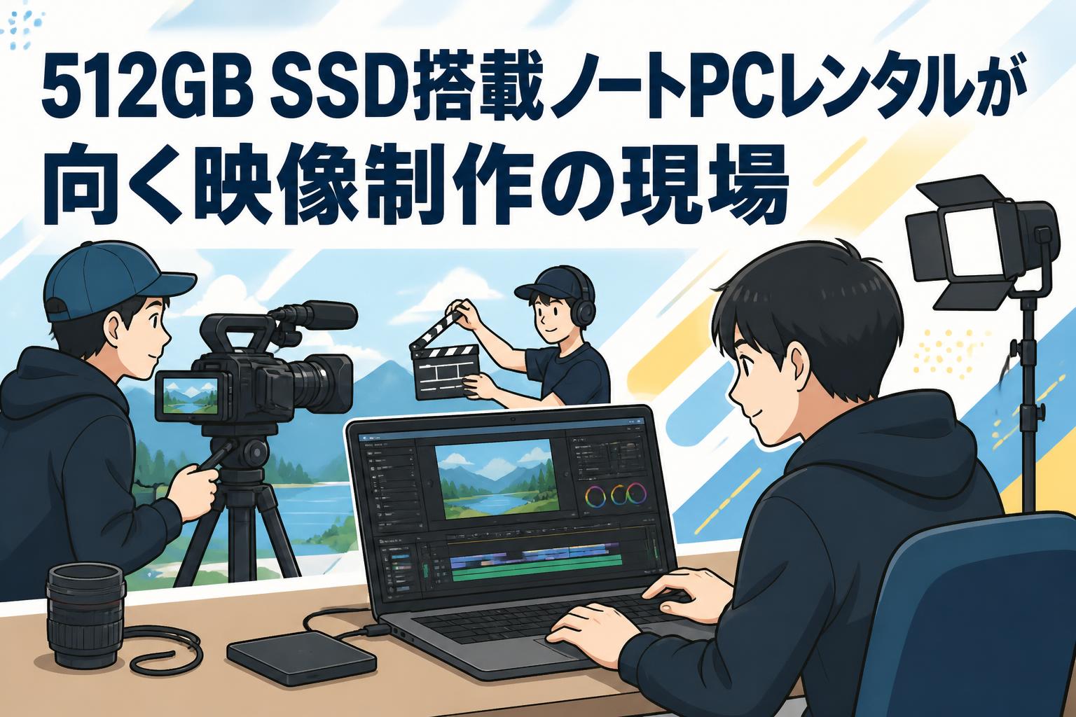 512GB SSD搭載ノートPCレンタルが向く映像制作の現場