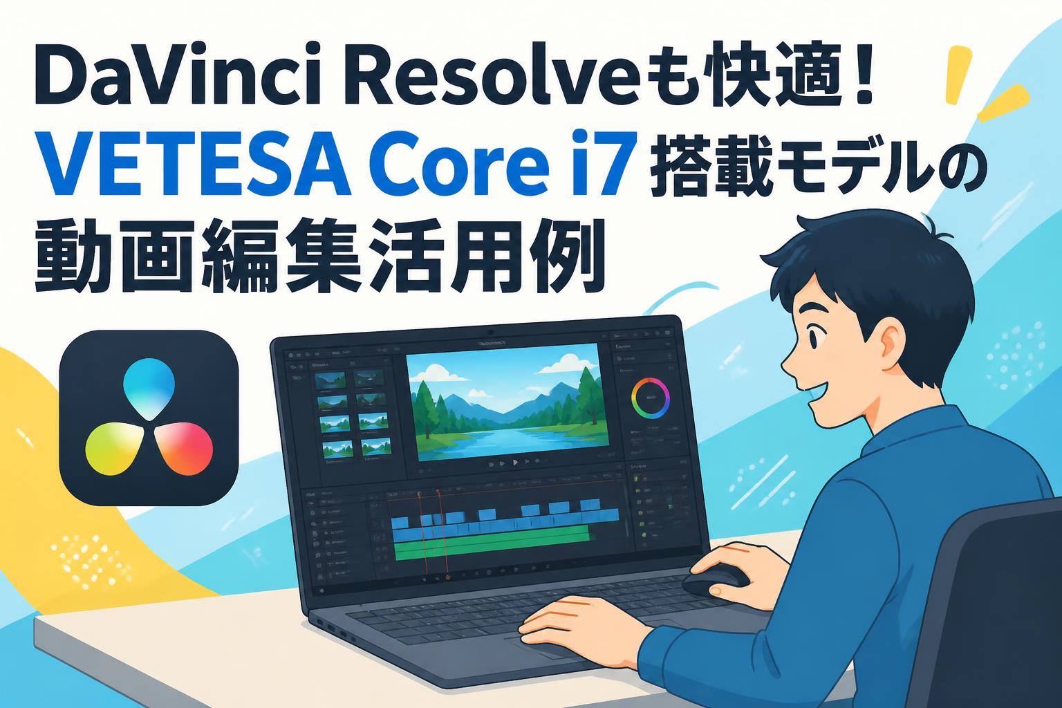 DaVinci Resolveも快適！VETESA Core i7搭載モデルの動画編集活用例