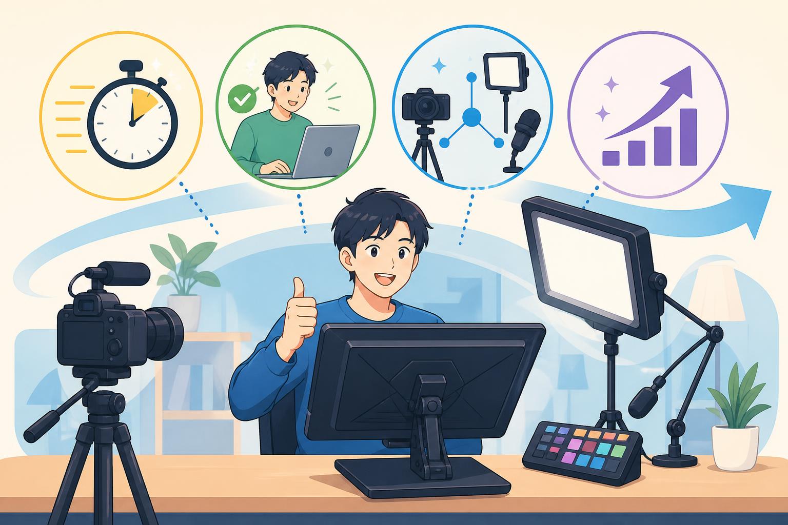 YouTube撮影と動画制作の工数を劇的に削減する4つのメリット