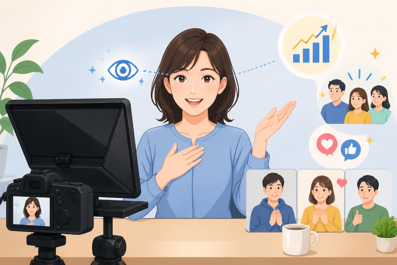 カメラ目線を維持することで得られる動画配信・プレゼン効果