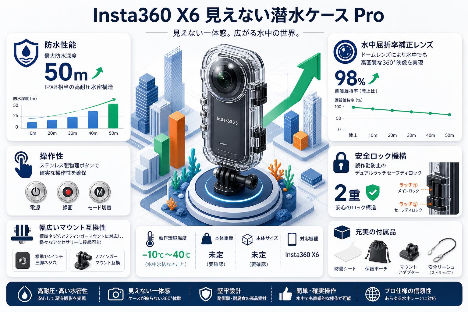 Insta360 X6 見えない潜水ケース Pro | パンダスタジオ・レンタル公式