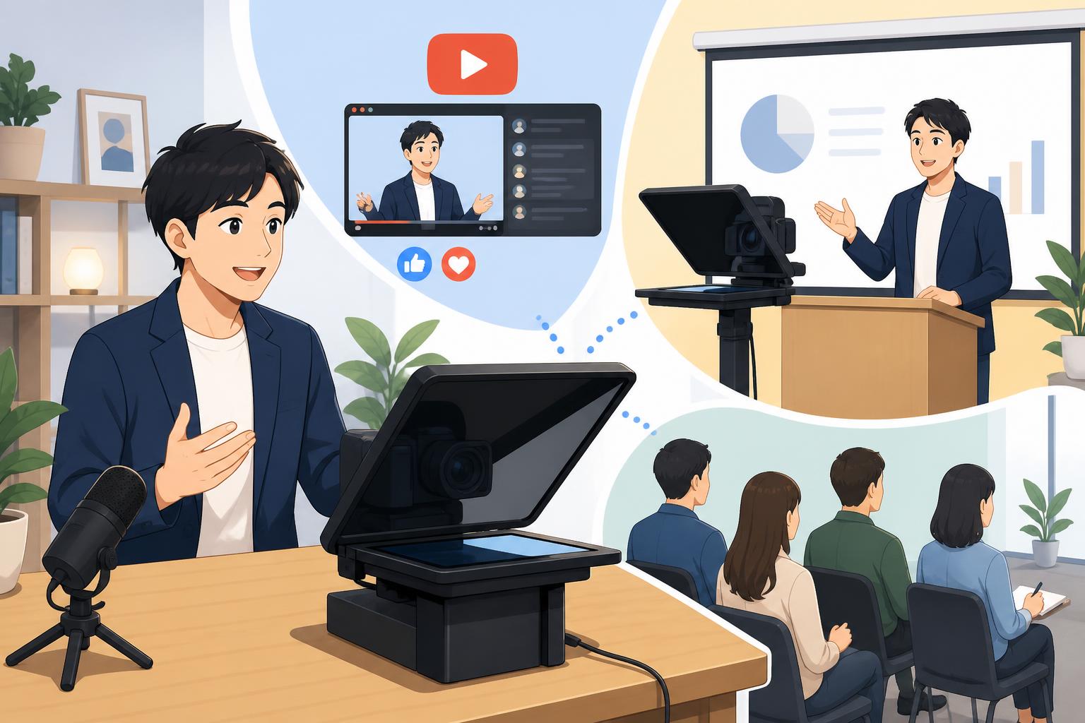 YouTube動画配信とライブ配信におけるPrompter XLの導入メリット
