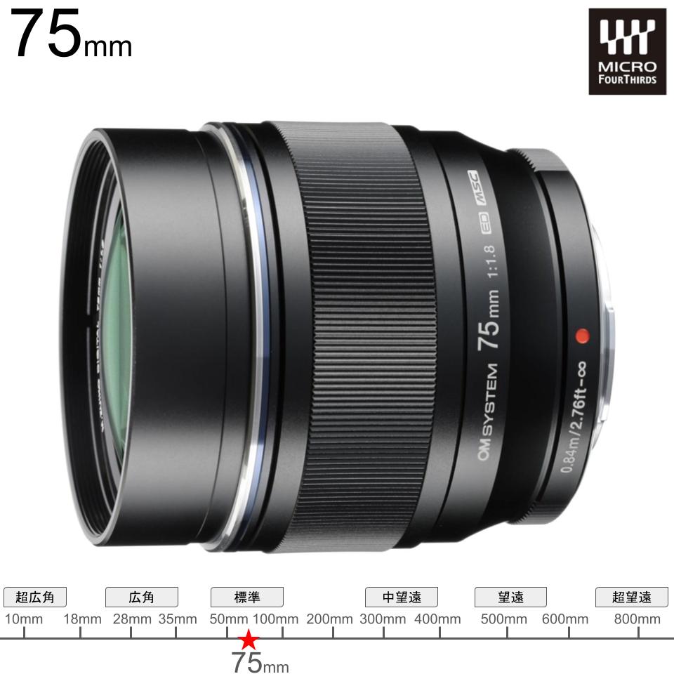 OM SYSTEM M.ZUIKO DIGITAL ED 75mm F1.8 マイクロフォーサーズ レンズ
