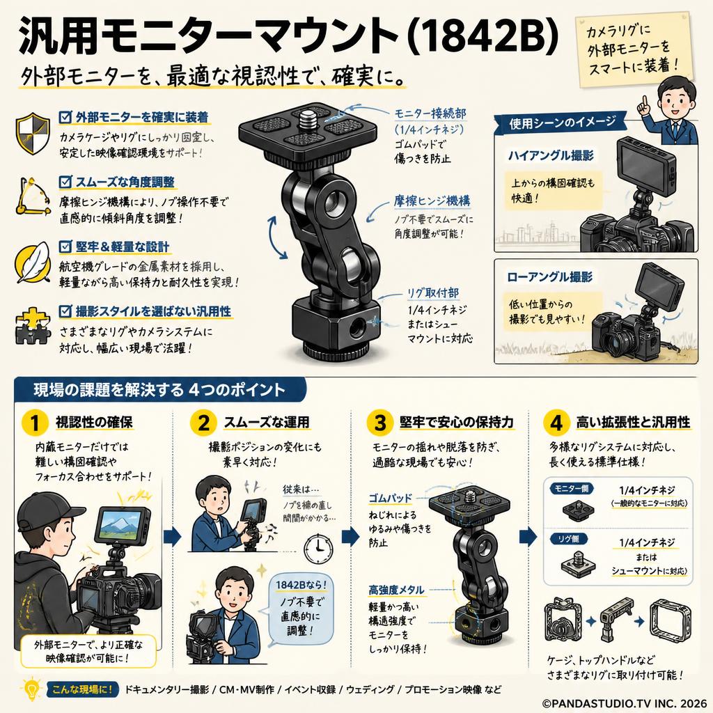 smallrig 汎用モニターマウント (1842B) 概要