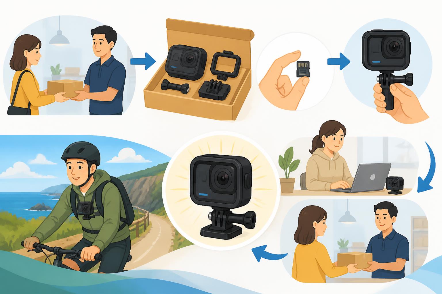 パンダスタジオレンタルにおけるGoPro MISSION 1の利用手順