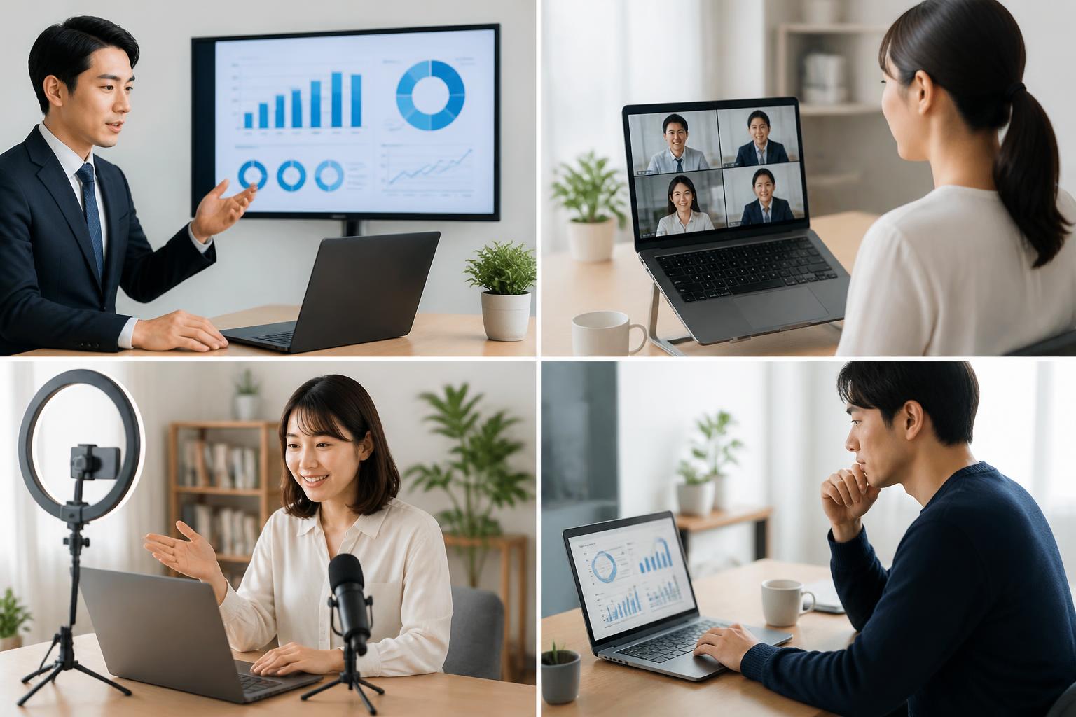ビジネスおよびテレワークにおける4つの活用シーン