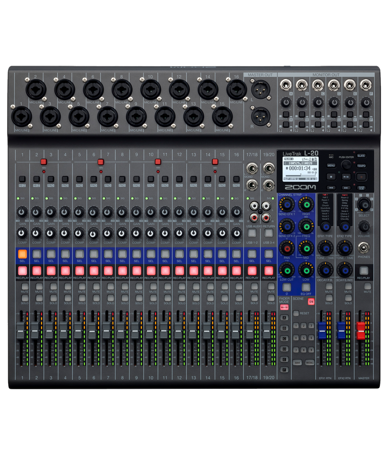 ライブ収録・配信に最適！ZOOM LiveTrak L-20 マルチトラックミキサーレンタル おすすめ！