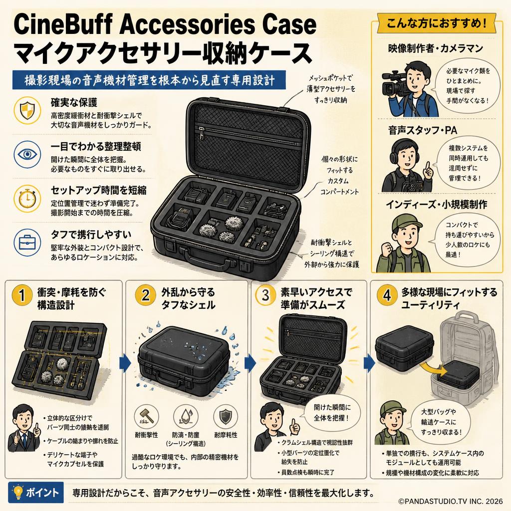 CineBuff Accessories Case マイクアクセサリー収納ケース 概要