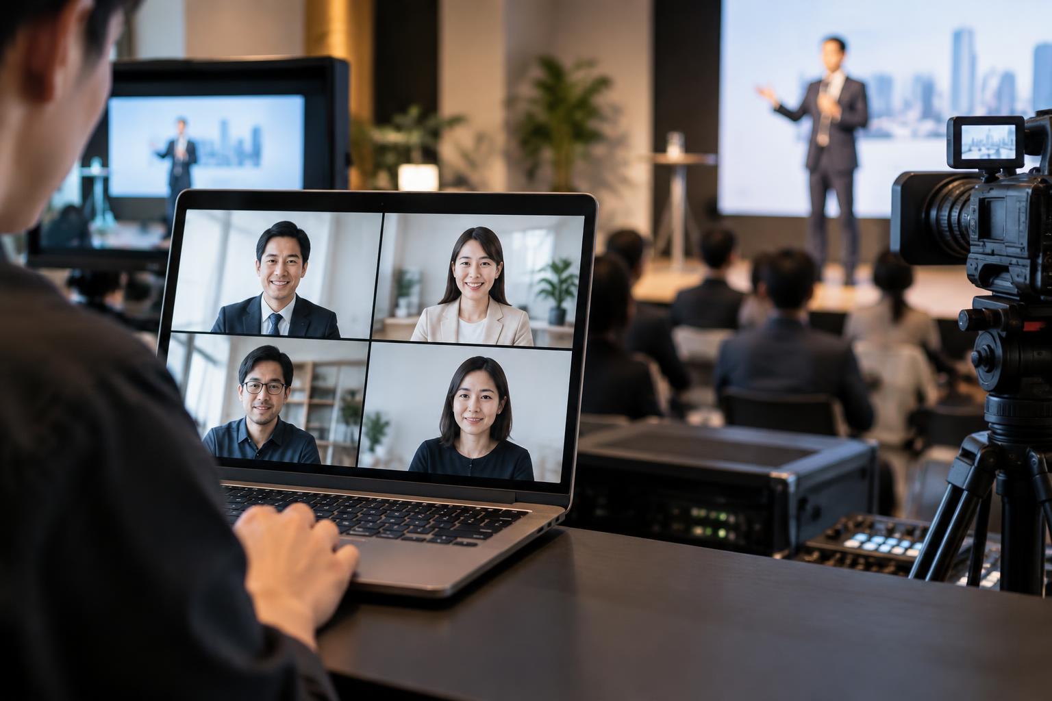 Zoom・Microsoft Teamsを使うオンライン会議とハイブリッドイベントの活用法