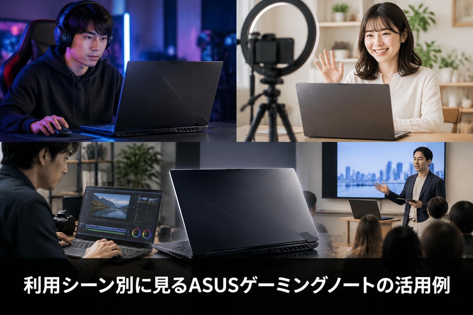 利用シーン別に見るASUSゲーミングノートの活用例