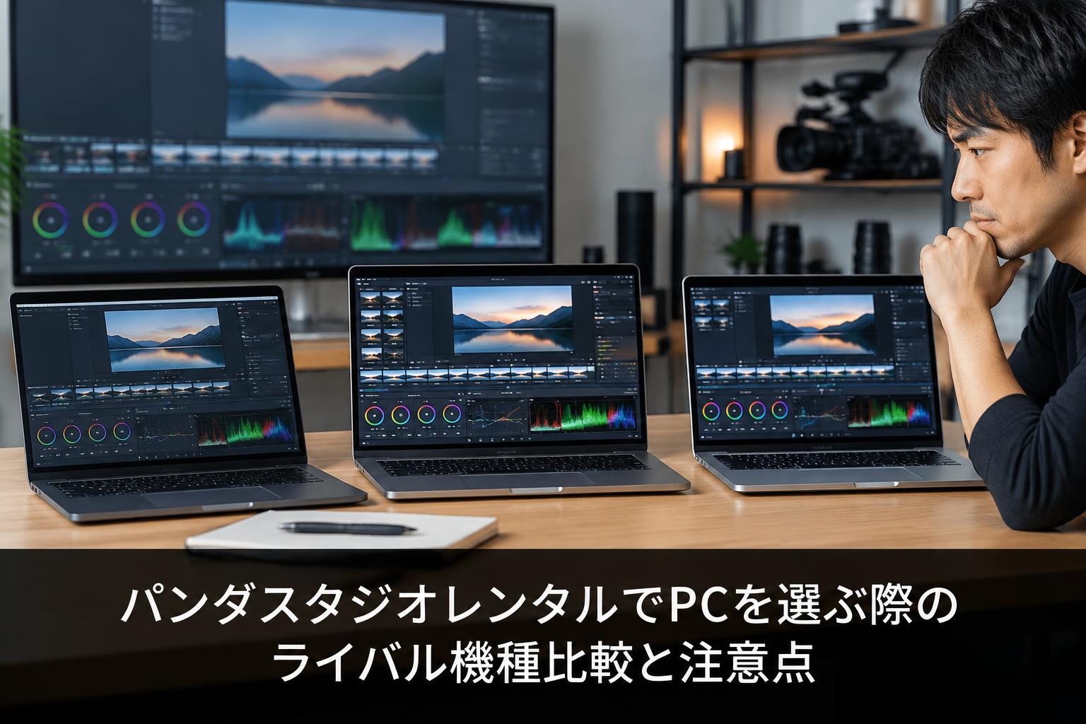 パンダスタジオレンタルでPCを選ぶ際のライバル機種比較と注意点