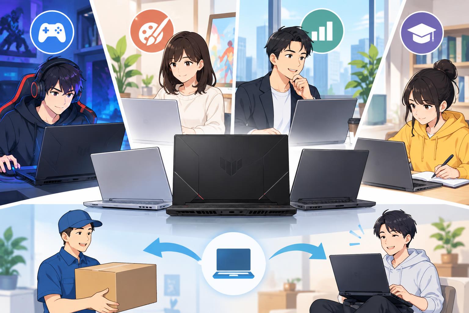 用途別に選ぶTUF Gaming A15とライバル機種のレンタル活用法