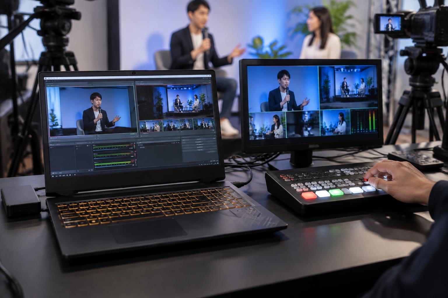 ライブ配信でのTUF Gaming A15活用シーン｜OBS StudioとATEM Software Control