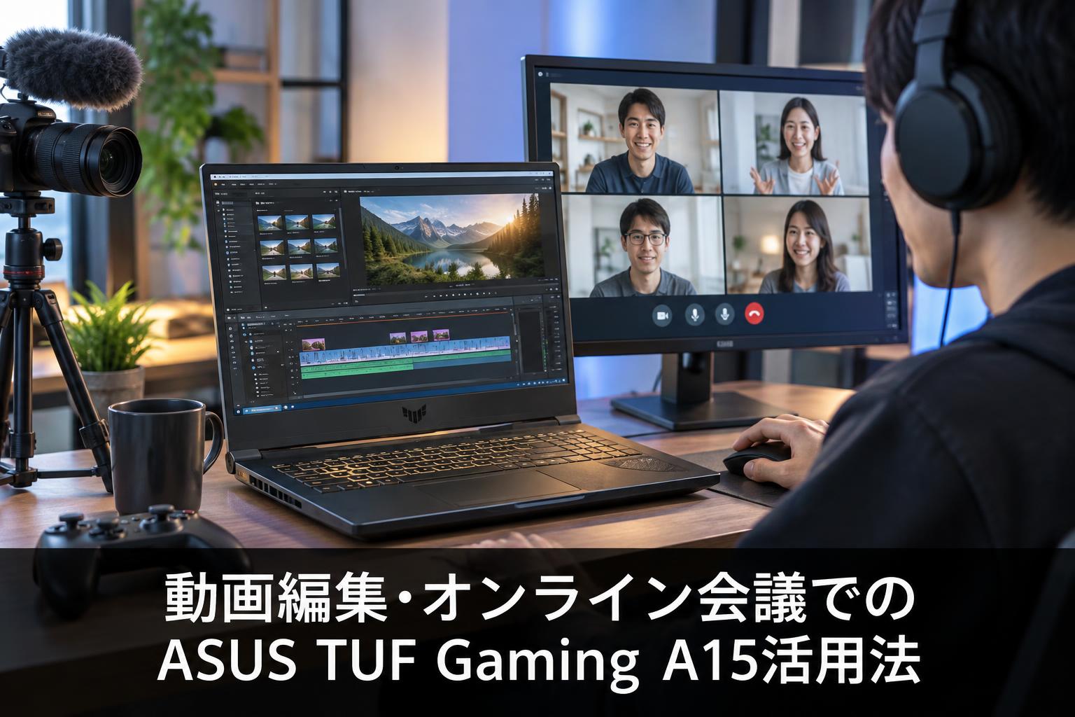動画編集・オンライン会議でのASUS TUF Gaming A15活用法