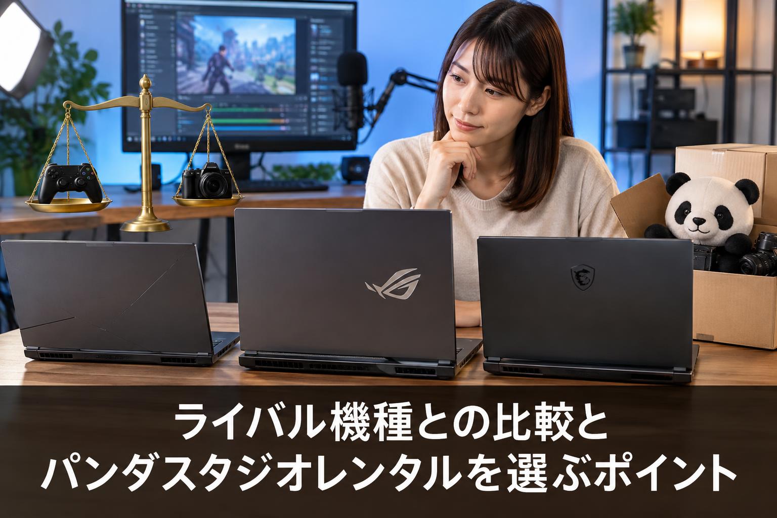ライバル機種との比較とパンダスタジオレンタルを選ぶポイント