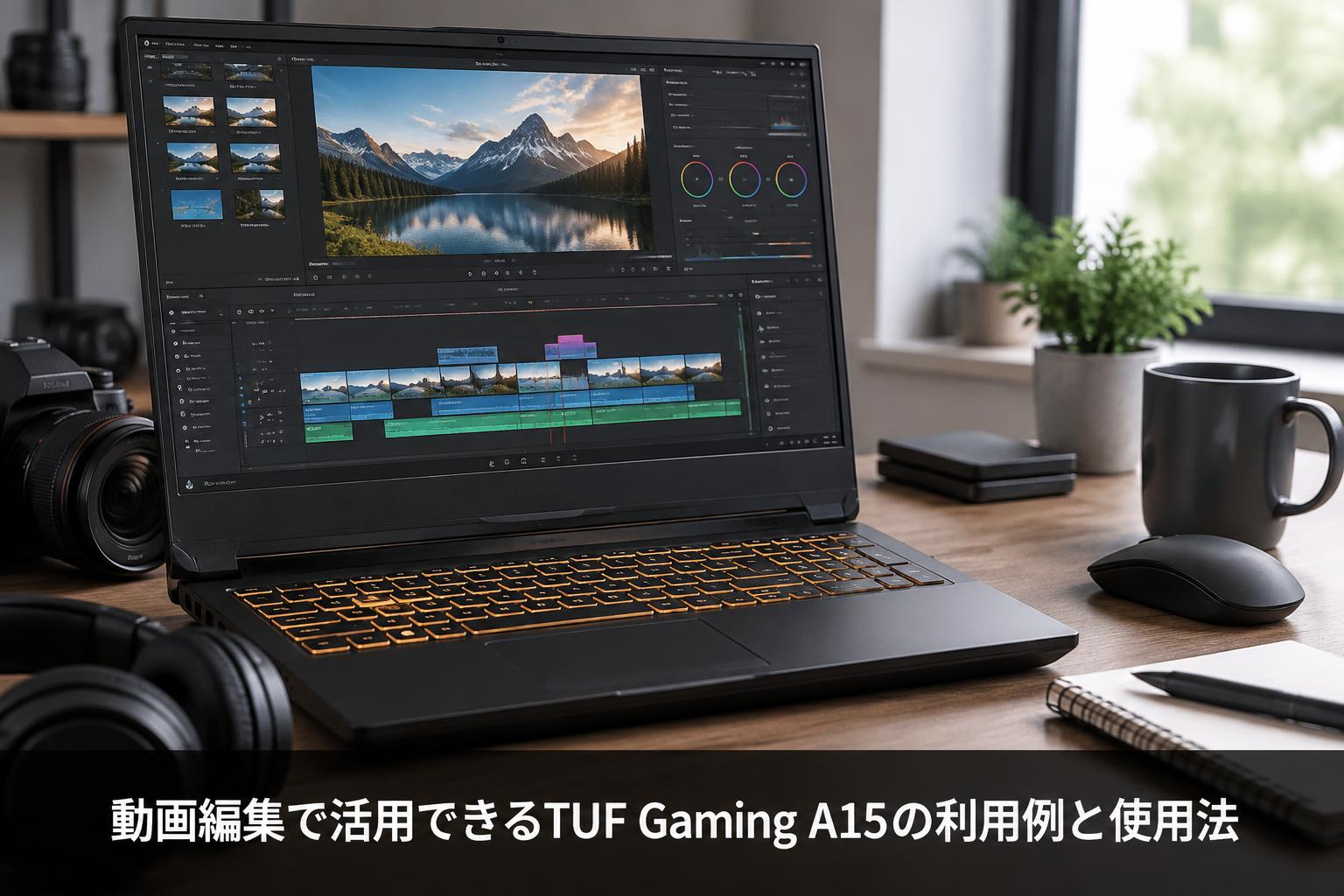 動画編集で活用できるTUF Gaming A15の利用例と使用法