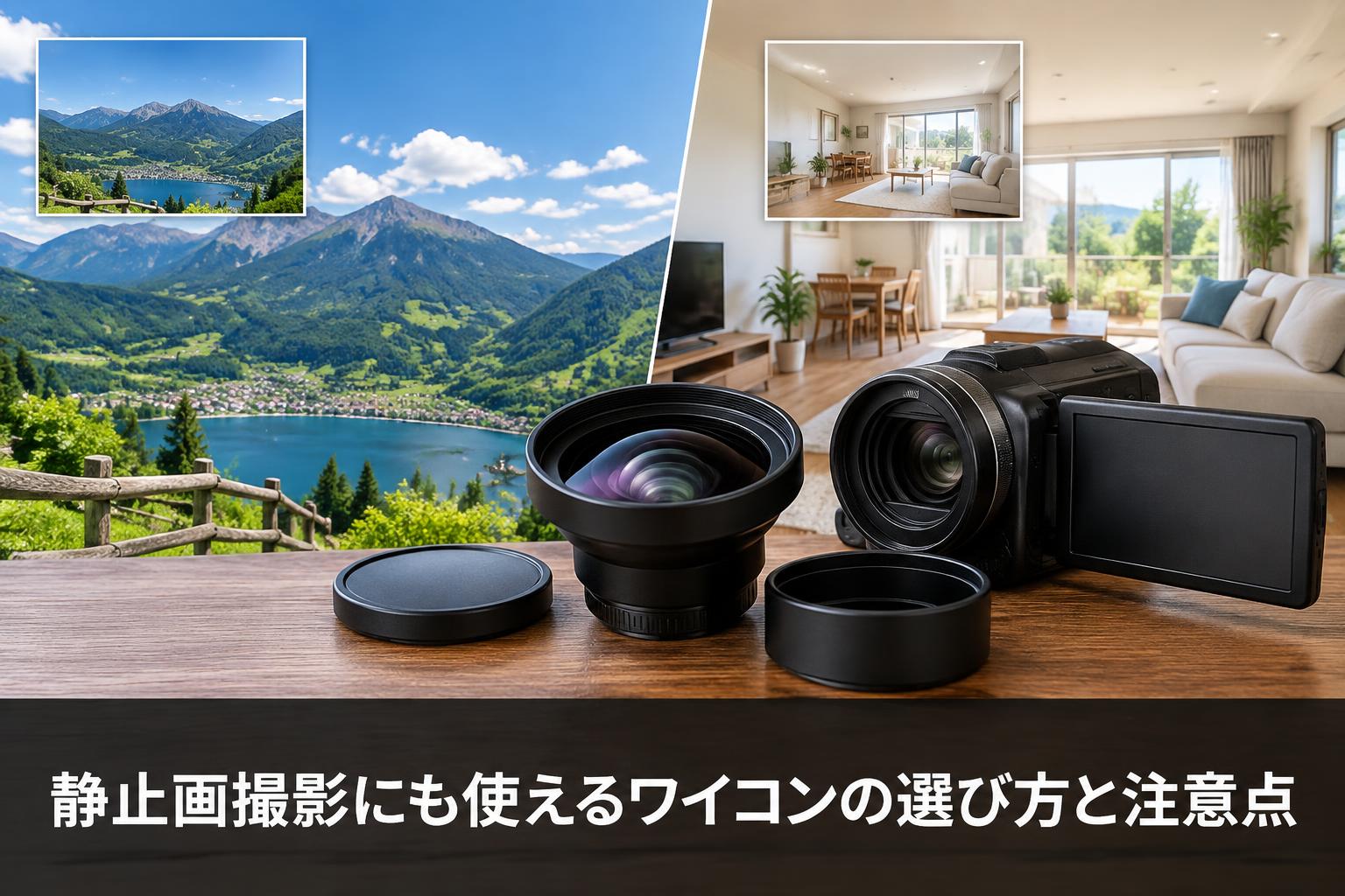 静止画撮影にも使えるワイコンの選び方と注意点