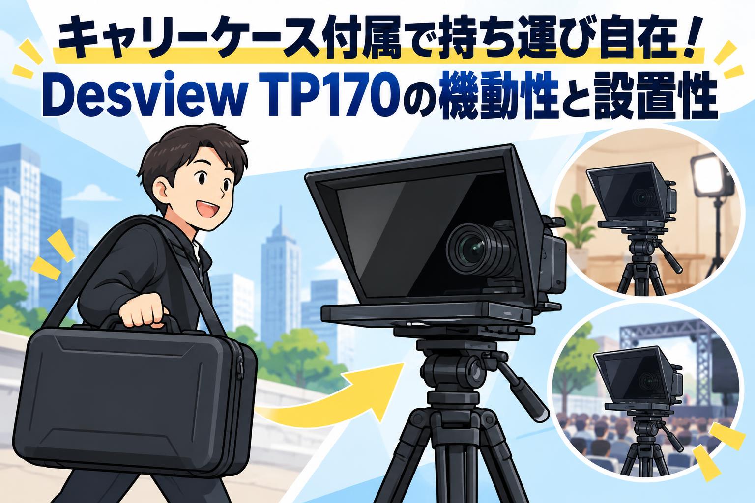 キャリーケース付属で持ち運び自在！Desview TP170の機動性と設置性