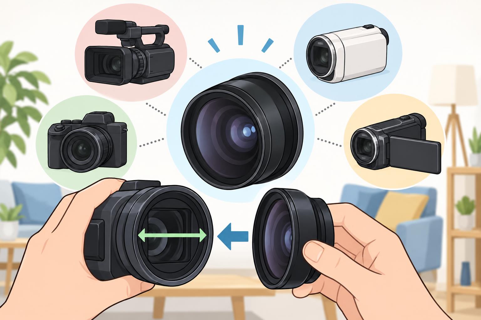 MLE46W06の対応口径とJVC・キヤノン・ソニー・パナソニック製カメラの確認方法
