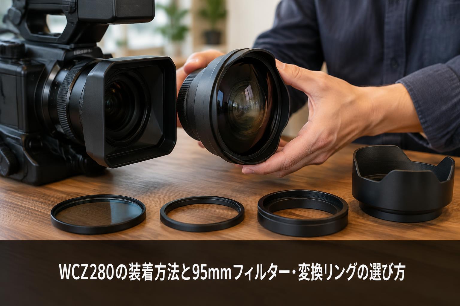 WCZ280の装着方法と95mmフィルター・変換リングの選び方