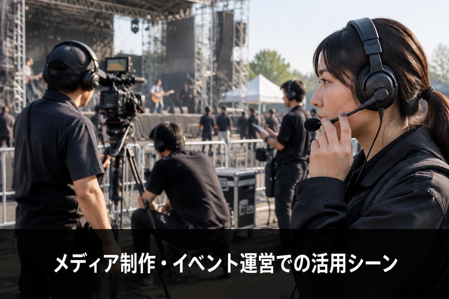 メディア制作・イベント運営でのSolidcom C1-6S活用シーン