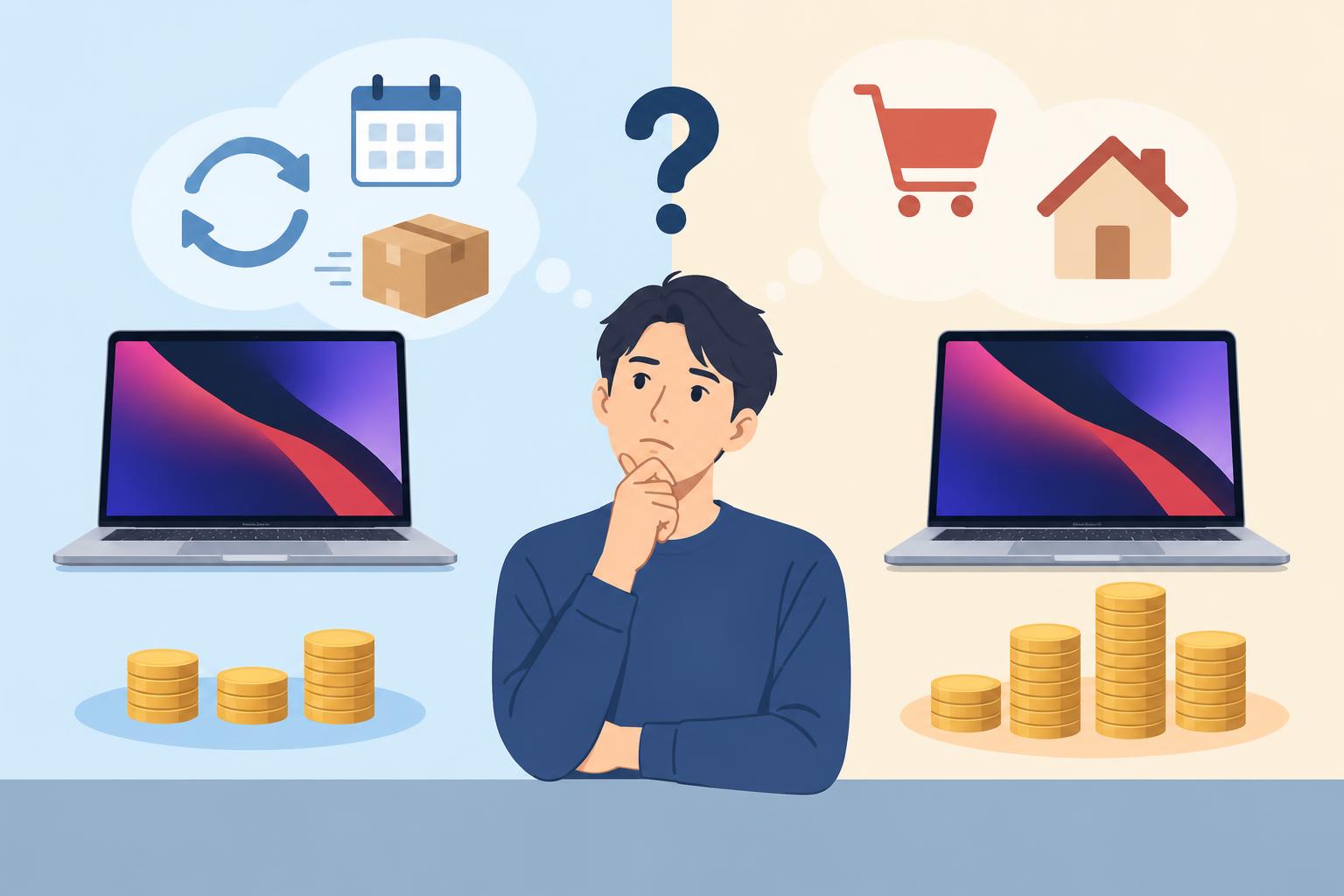 MacBook Pro M1レンタルと購入のコスト比較