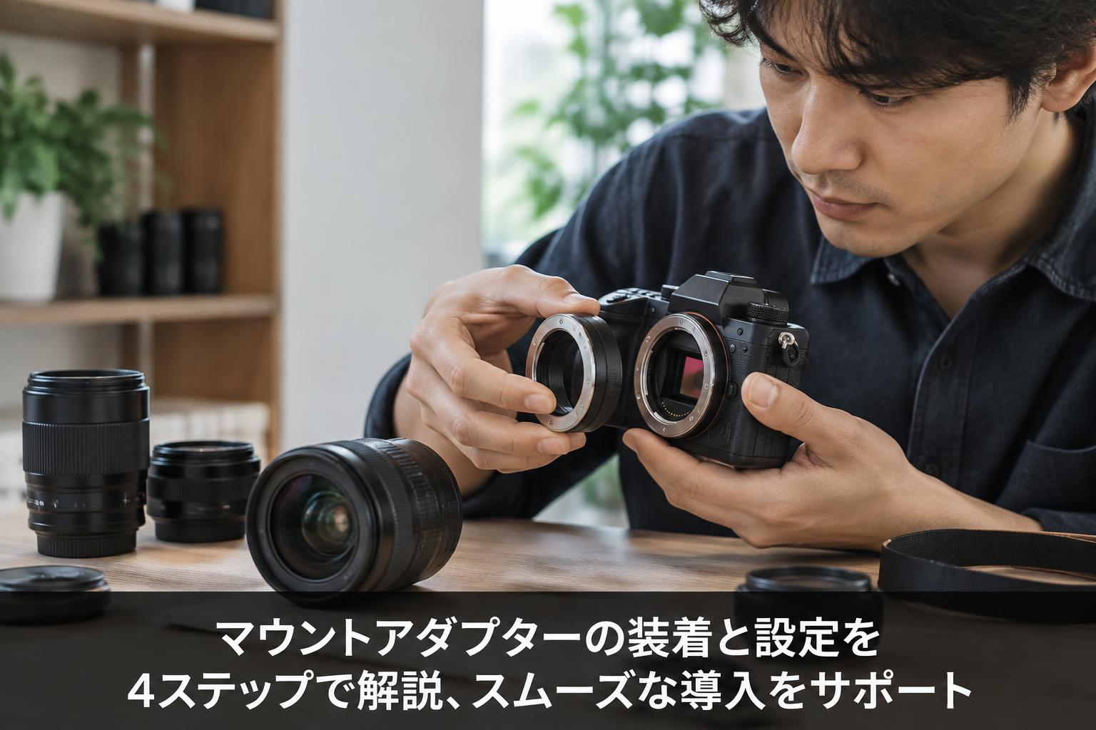 スムーズな導入に向けて：マウントアダプターの装着と設定の4ステップ