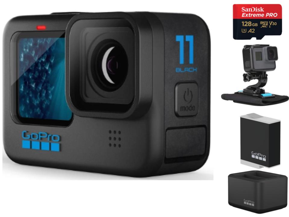 GoPro HERO11 Black アクションカメラ / バッテリー  / チャージャー / バックパックマウント / 128GB microSDXCカード セット