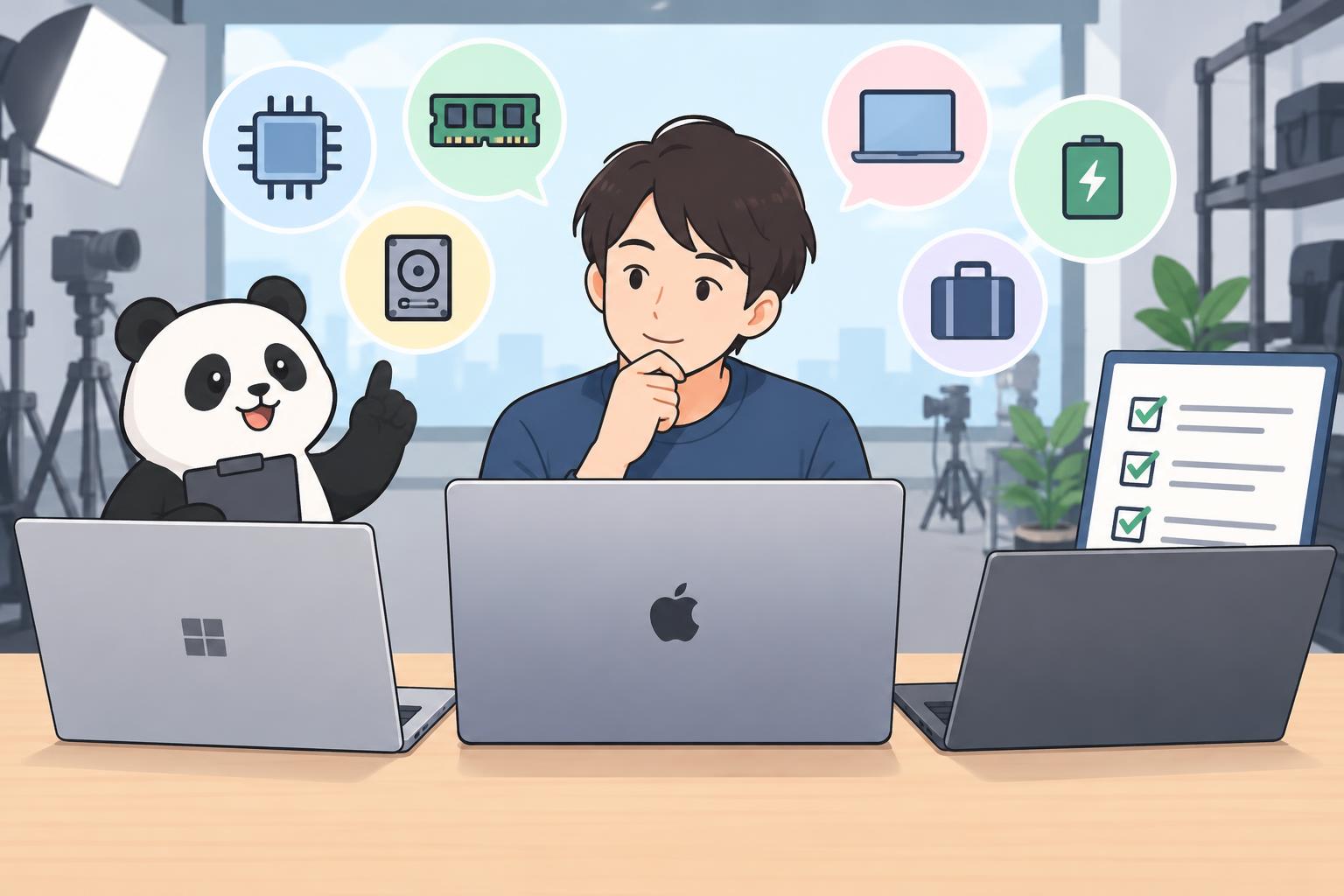 パンダスタジオレンタルでMacBook Proを選ぶ際の確認ポイント