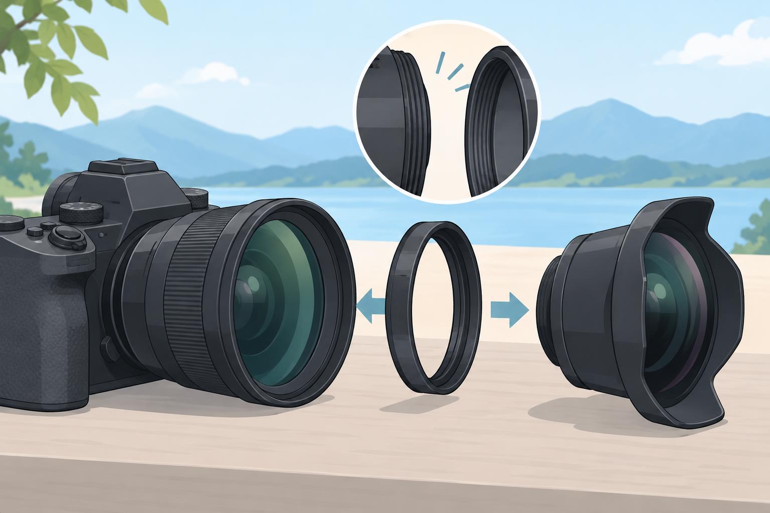 WCZ-280を95mm径レンズアクセサリーとして使用するための基本確認