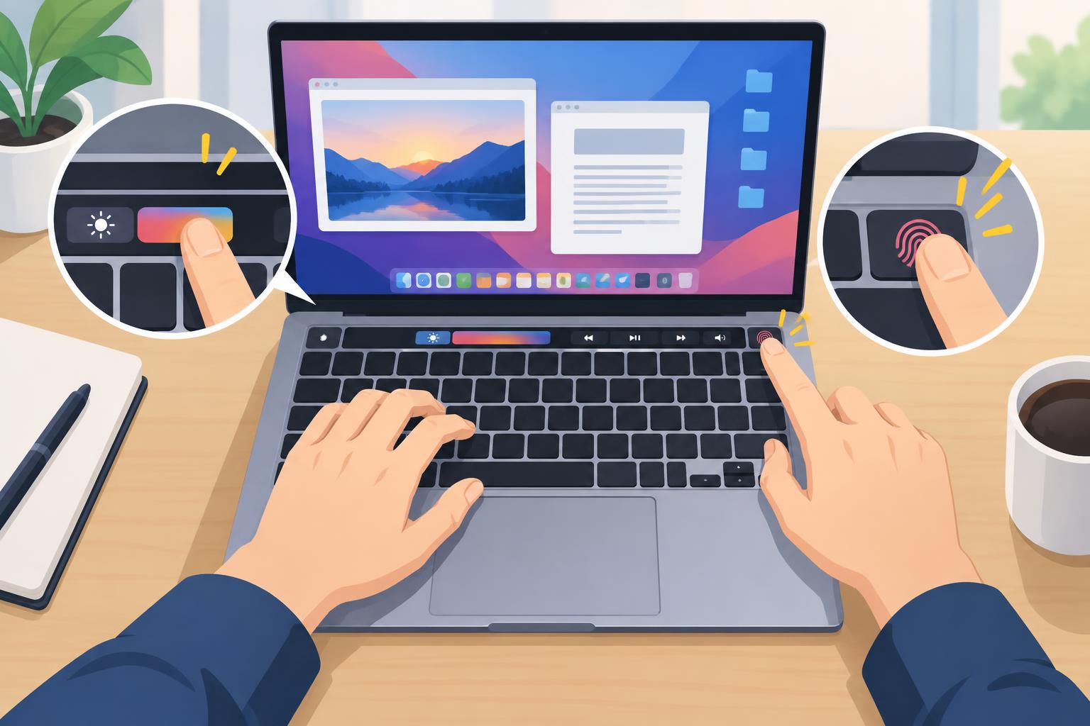 理由4：Touch Bar・Touch ID搭載MacBook Proは日常操作の負担を軽減する