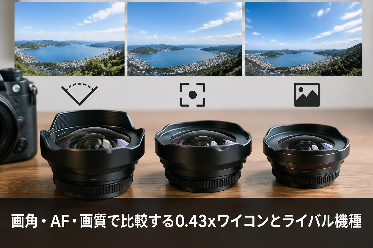 画角・AF・画質で比較する0.43xワイコンとライバル機種