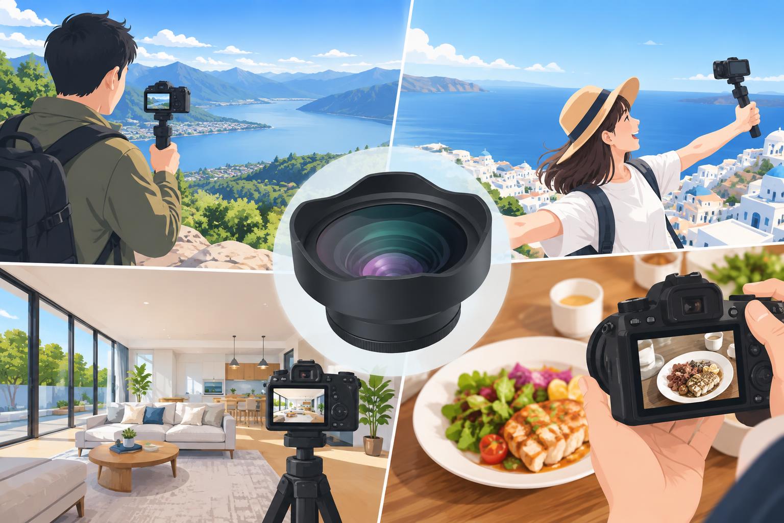 0.43xワイコンを活用する動画撮影・静止画撮影の利用例