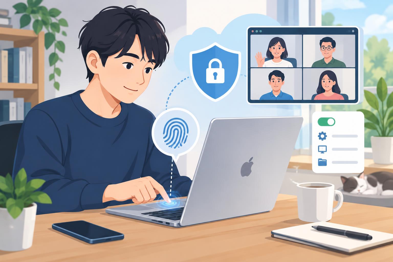 Touch IDとmacOS機能で強化するテレワークの安全性と効率