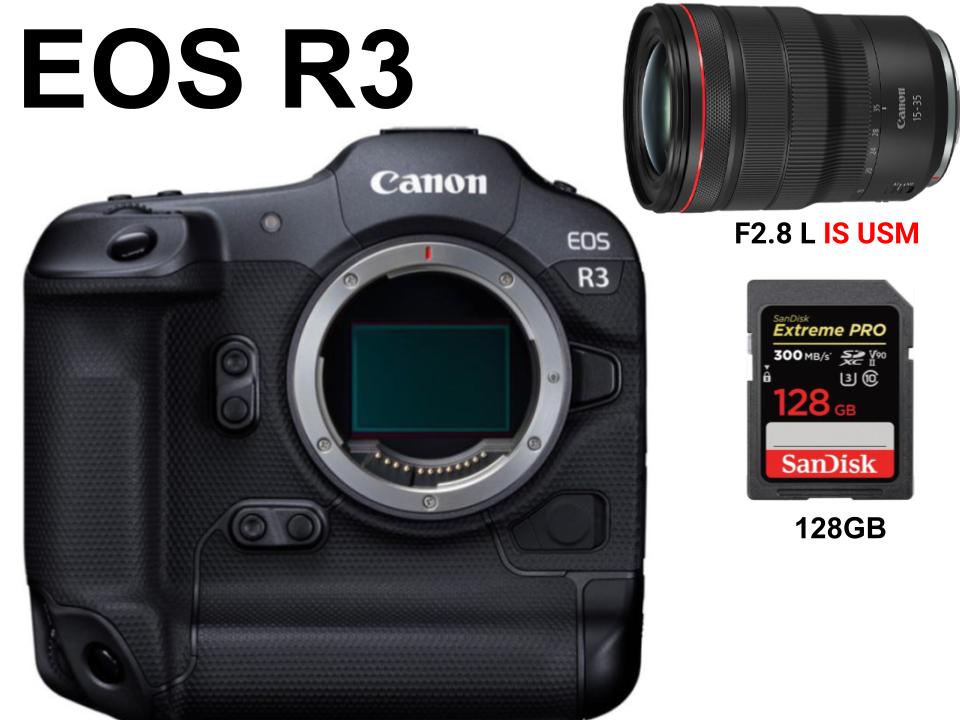 Canon EOS R3 ミラーレス / RF15-35mm F2.8 L IS USM / 128GB UHS-II SDXCカード セット