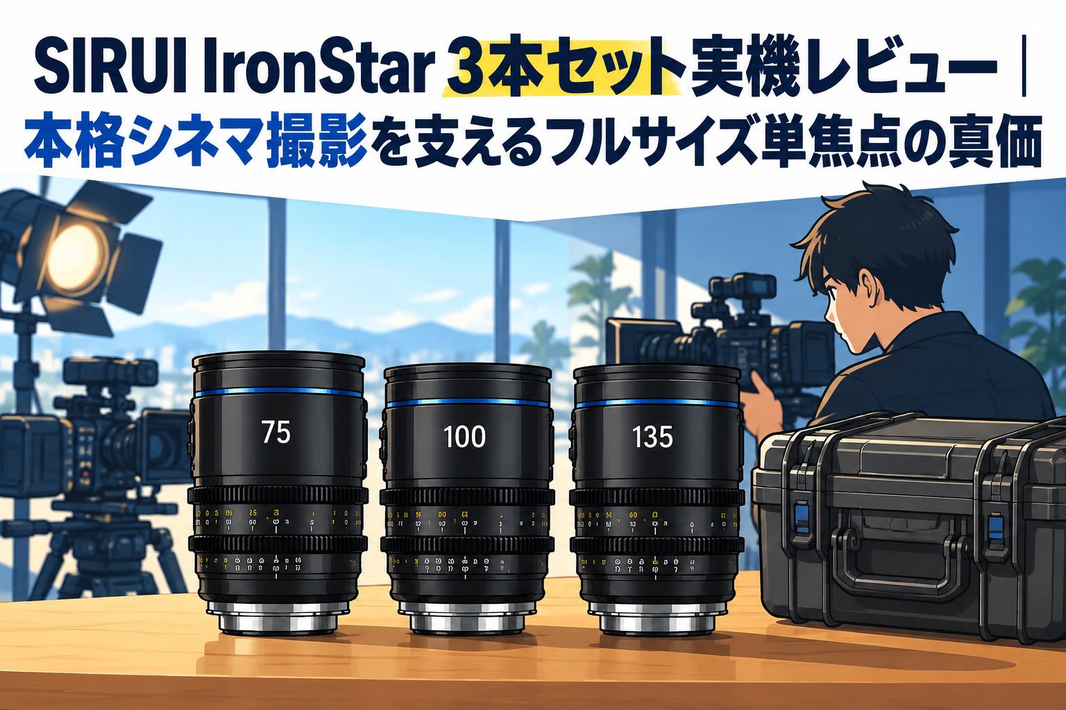 SIRUI IronStar 3本セット実機レビュー｜本格シネマ撮影を支えるフルサイズ単焦点の真価