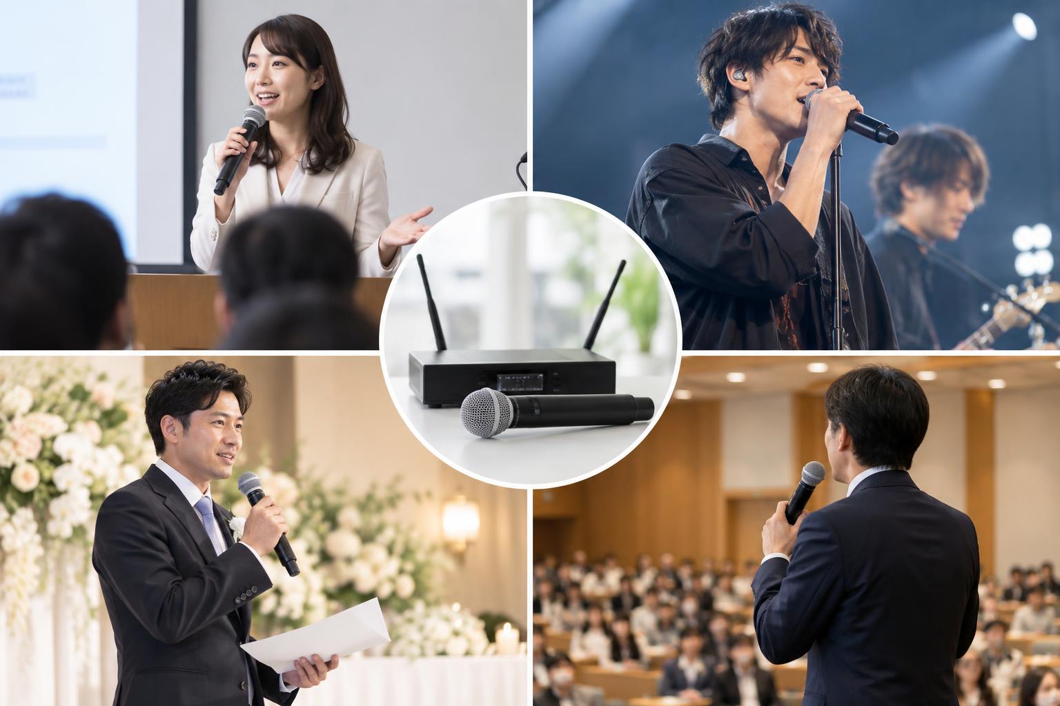 SHURE QLXD24/SM58-JBが活躍する4つのプロフェッショナルシーン