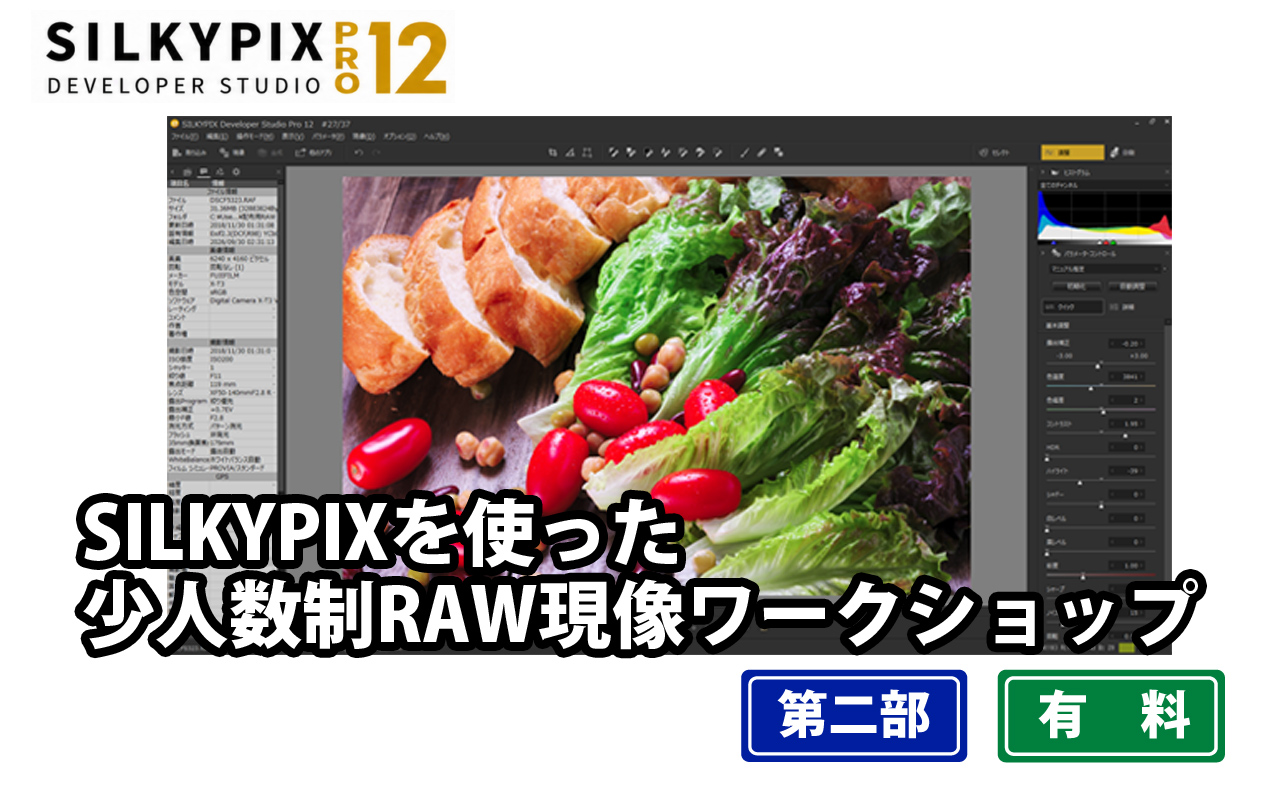 【SILKYPIX PRO12】第2部SILKYPIXを使った少人数制RAW現象ワークショップ