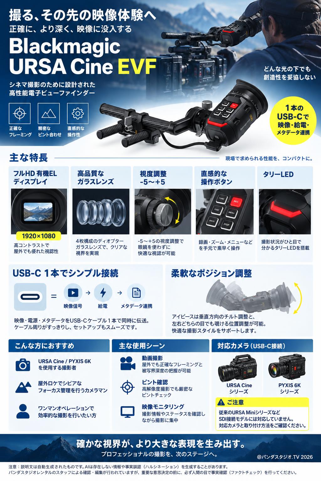 Blackmagic URSA Cine EVF 概要