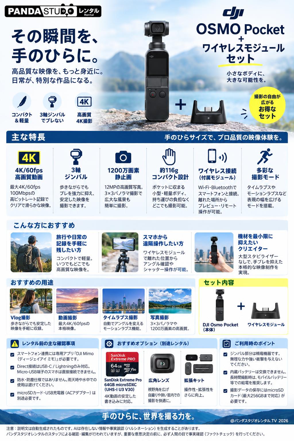 DJI Osmo Pocket ＋ Wireless Module セット 概要