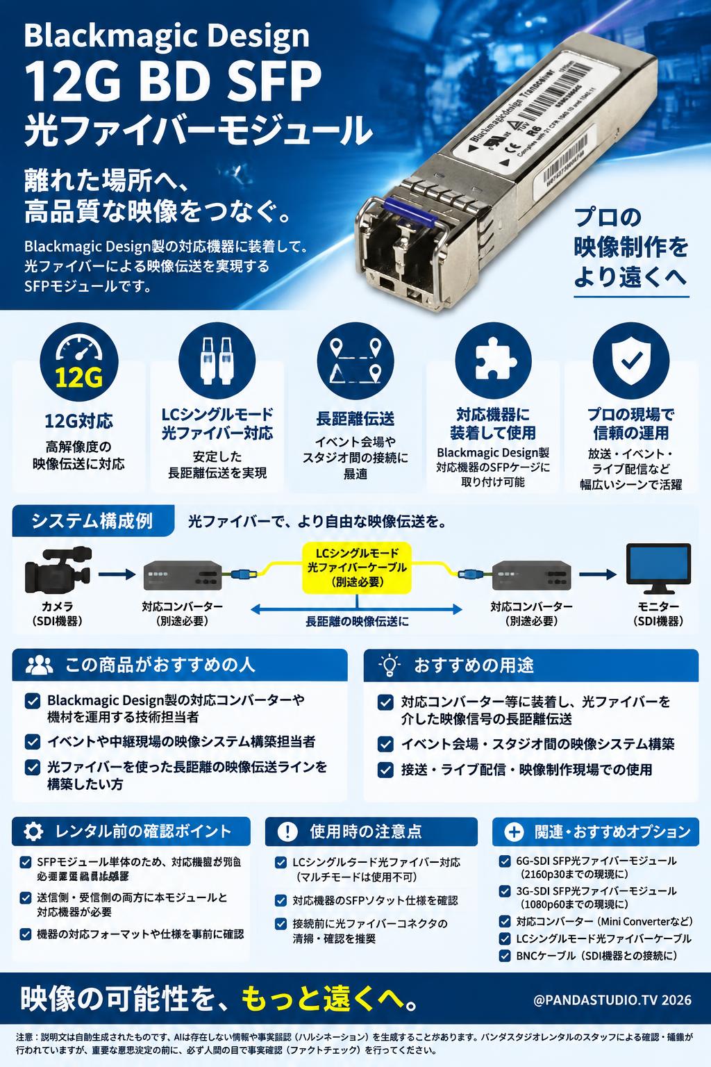 Blackmagic Design 12G BD SFP Optical Module 概要