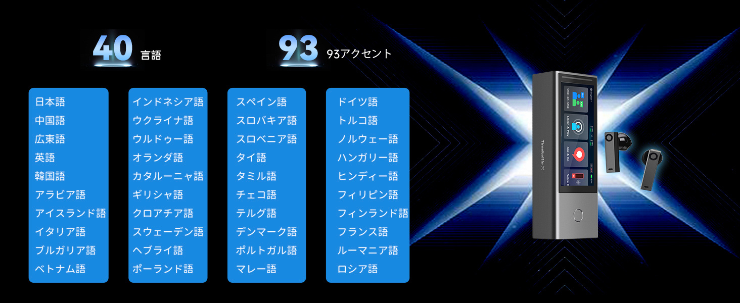 Timekettle X1 翻訳イヤホン | パンダスタジオ・レンタル公式サイト
