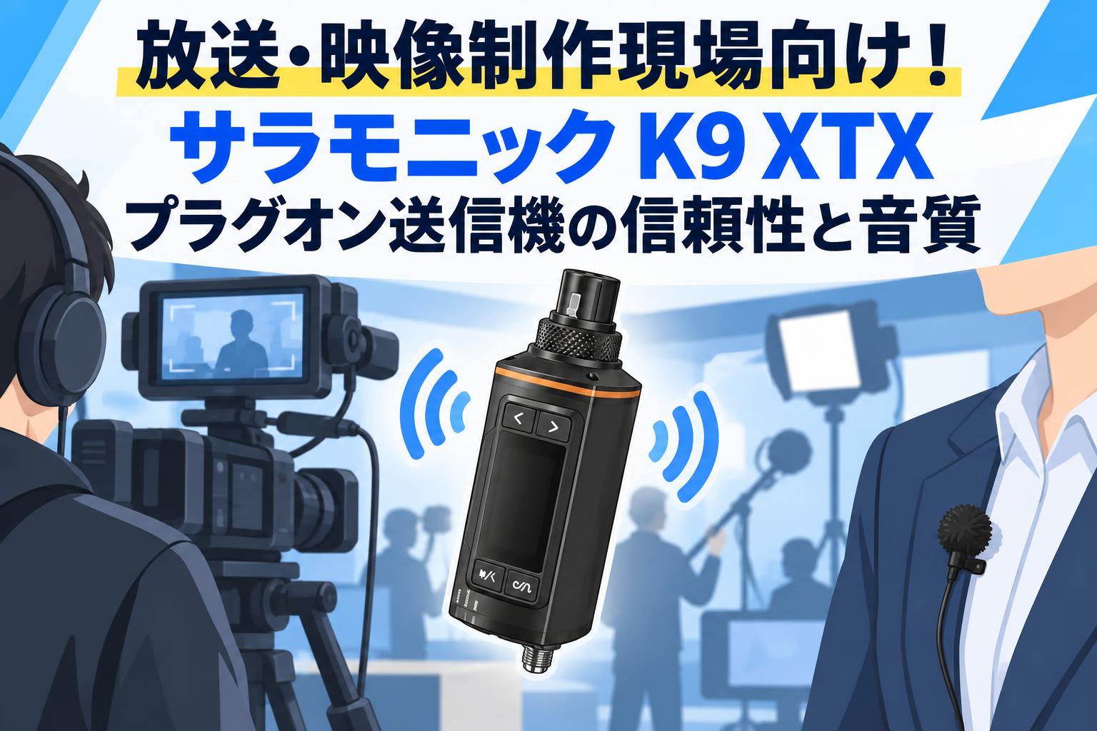 放送・映像制作現場向け！サラモニック K9 XTX プラグオン送信機の信頼性と音質