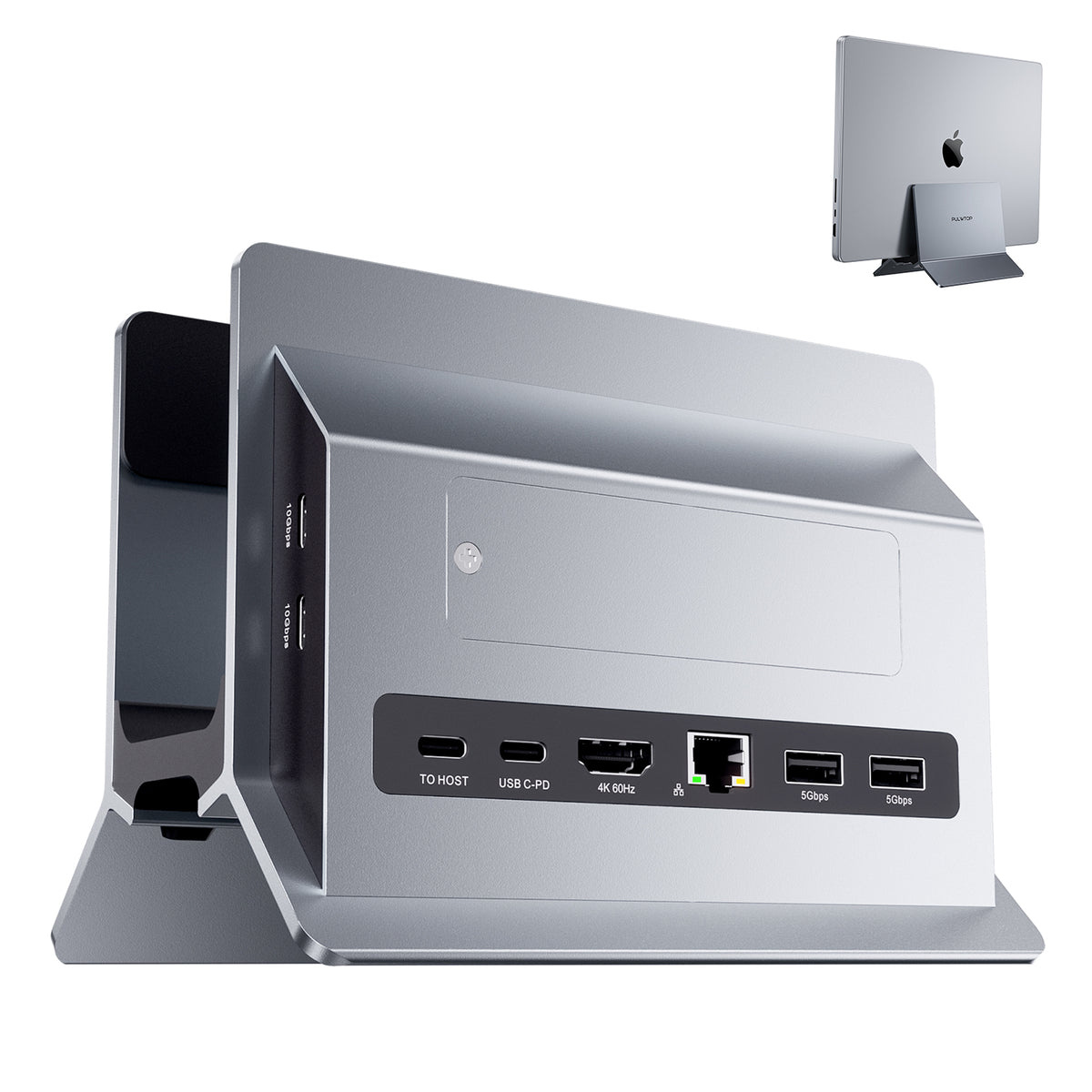 PULWTOP 11 in 1 USB C ドッキング ステーション (グレー) | パンダ