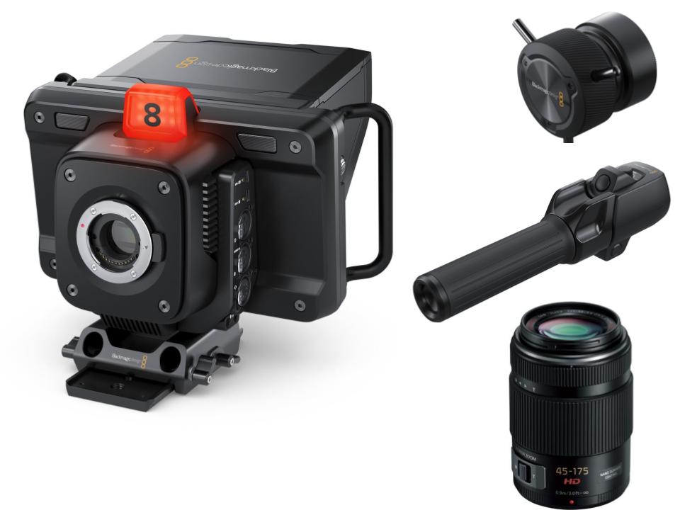 Blackmagic Studio Camera 4K Pro＋(Zoom＋Focus)Demand＋Panasonic LUMIX G X VARIO  45-175mm F4.0-5.6 ASPH