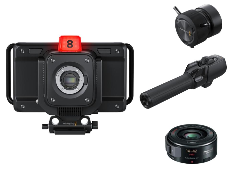 Blackmagic Studio Camera 4K Plus＋(Zoom＋Focus)Demand＋Panasonic LUMIX G X VARIO PZ 14-42mm F3.5-5.6 ASPH