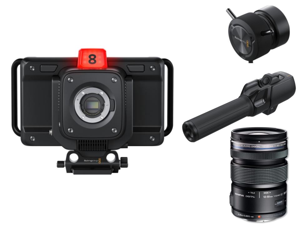 Blackmagic Studio Camera 4K Plus＋(Zoom＋Focus)Demand＋OLYMPUS M.ZUIKO DIGITAL ED12-50mm f3.5-6.3 EZ