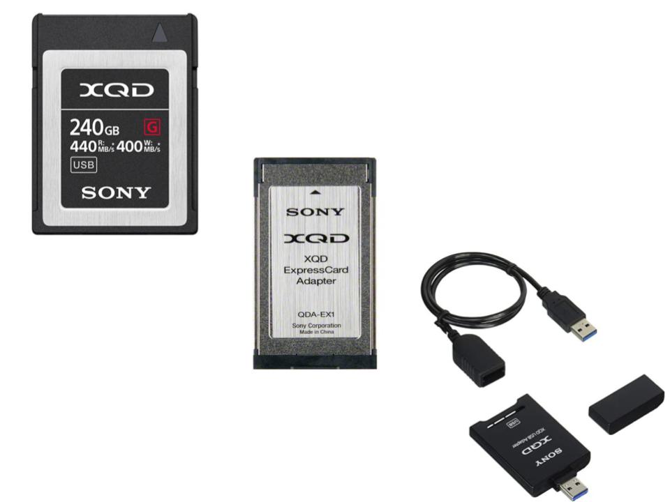 SONY【XQDメモリーカード QD-G240F 240GB 440MB/s＋ XQDアダプター QDA-SB1 J＋XQD ExpressCardアダプター QDA-EX1】